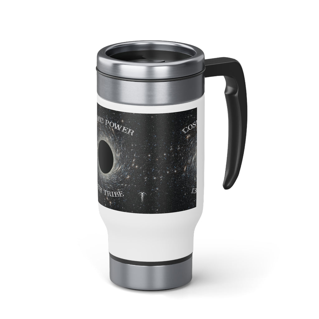 Cosmic Power 13th Tribes - Stainless Steel Travel Mug with Handle, 14oz