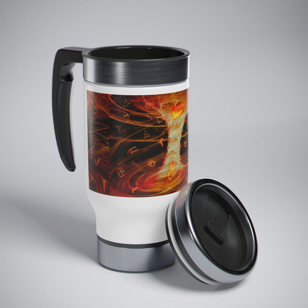 Whirlwind - Stainless Steel Travel Mug with Handle, 14oz
